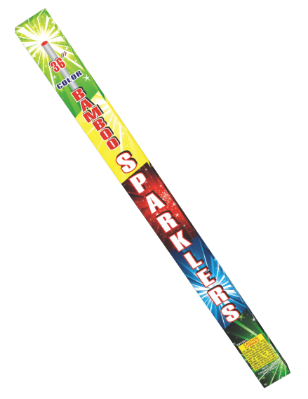 36" Color Bamboo Sparklers - GPF5013