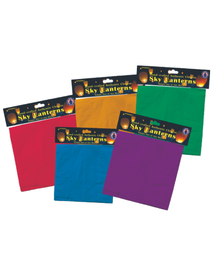 Mixed Sky Lanterns (5 Assorted Colors) - GPAST0027