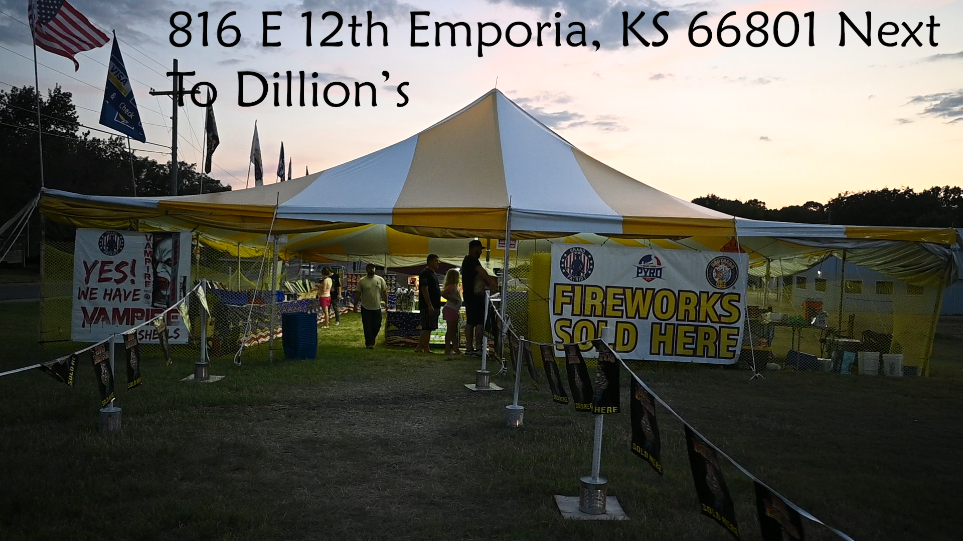 Garrett's Fireworks Emporia, KS location