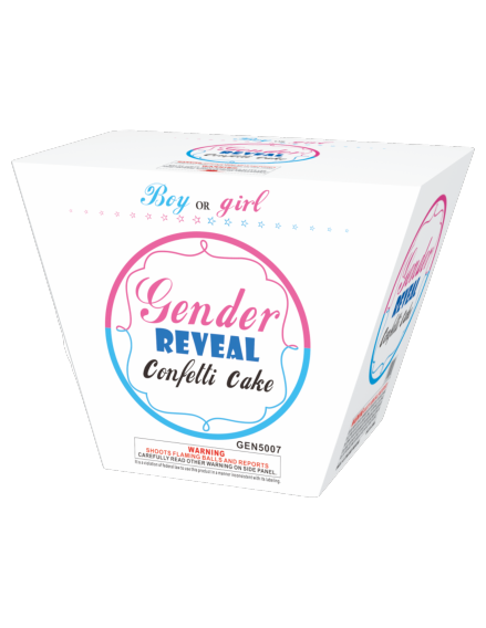 Gender Reveal Confetti Cake (Pink) - 25 shot - GEN5007