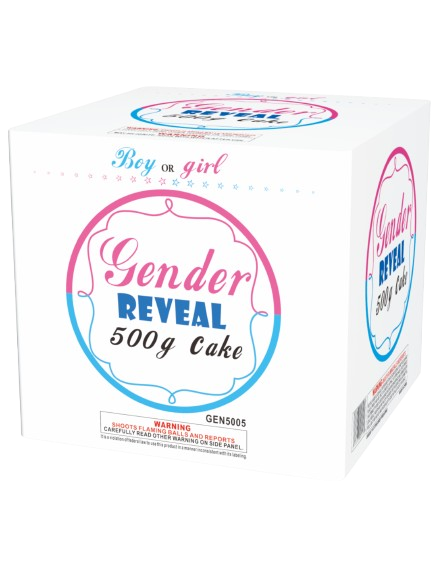 Gender Reveal 500g Cake (Pink) - 25 shot - GEN5005