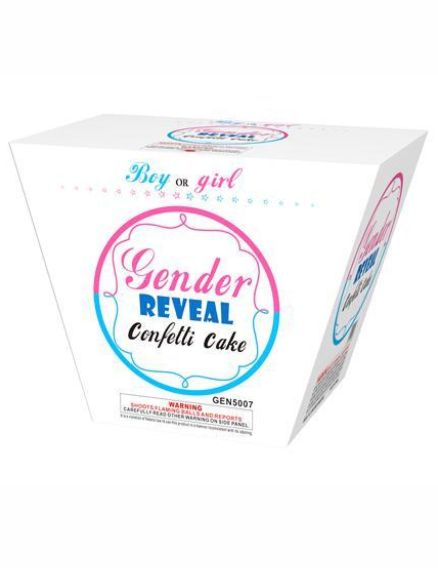 Gender Reveal Confetti Cake (Blue) - 25 shot