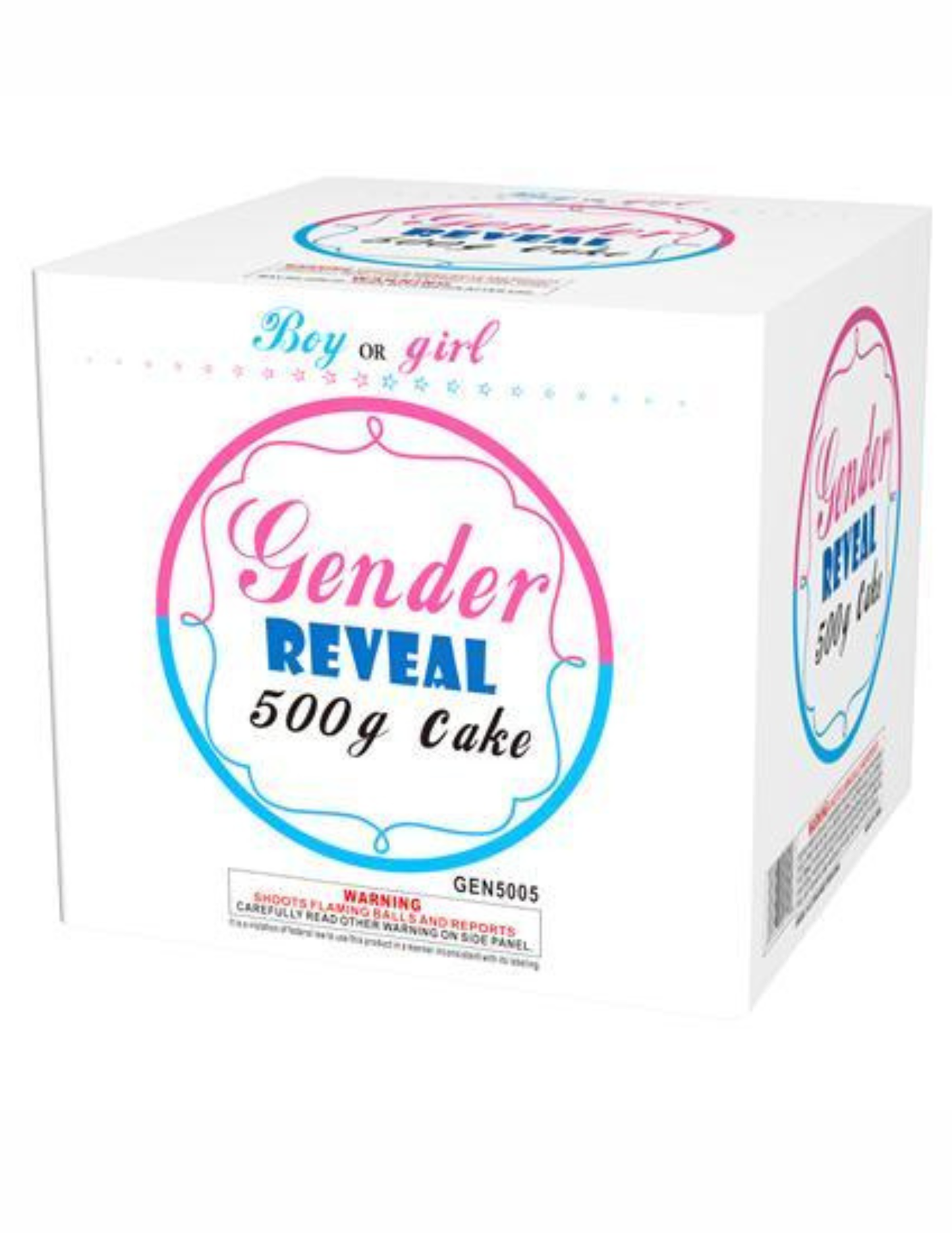 Gender Reveal 500g Cake (Blue) - 25 shot