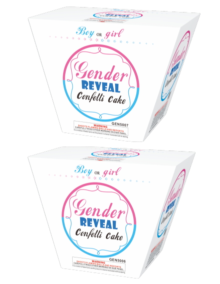 Gender Reveal Confetti Cake Combo Pack - GEN0004