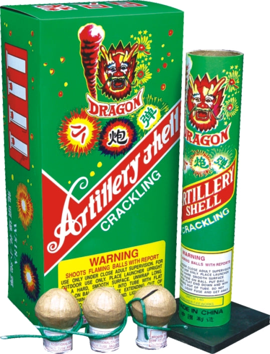 Artillery Shell, Crackling (green box) – Garrett's Fireworks Wholesale ...