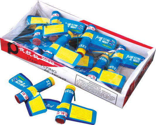 Plane Flying at Night (Medium)